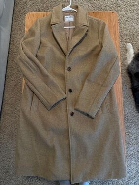 Old Navy Camel Car Coat Women’s Large Classic Tan Long Coat